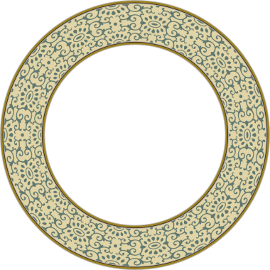 Antika botanik bahçesi eski model stil yuvarlak çerçeve