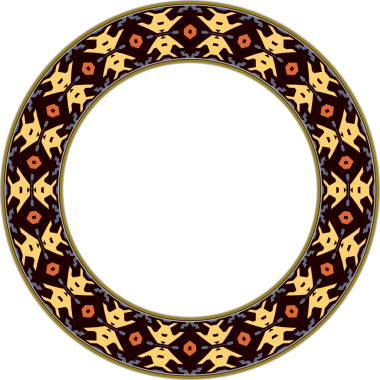 Eski model stil yuvarlak çerçeve geometrisi