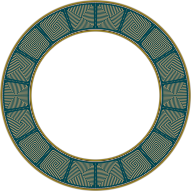 Eski model stil yuvarlak kare kare geometri çizgisi