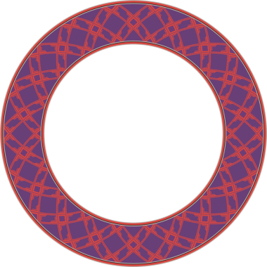 Klasik model stil yuvarlak çerçeve eşkenar dörtgen geometri çizgisi