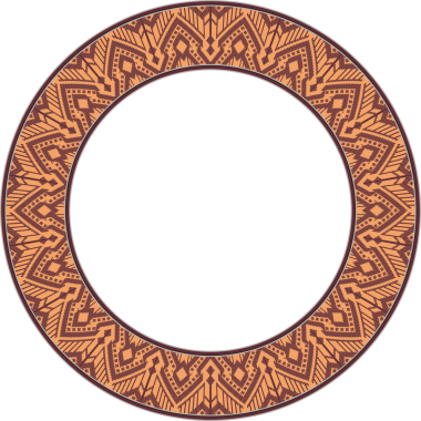 Eski model stil yuvarlak çerçeve retro dikiş dokusu geometri çizgisi