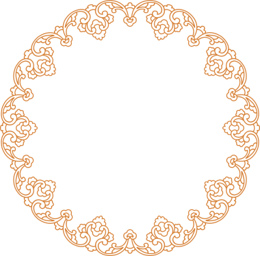 Geleneksel Çin iz sürme kalıbı sınır çerçevesi etrafında