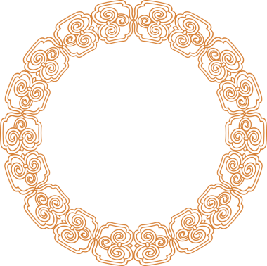 Geleneksel Çin iz sürme kalıbı sınır çerçevesi etrafında