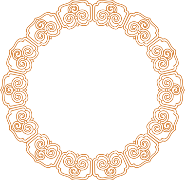 Geleneksel Çin iz sürme kalıbı sınır çerçevesi etrafında