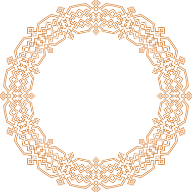 Geleneksel Çin iz sürme kalıbı sınır çerçevesi etrafında