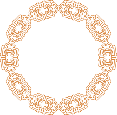 Geleneksel Çin iz sürme kalıbı sınır çerçevesi etrafında