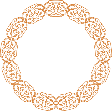 Geleneksel Çin iz sürme kalıbı sınır çerçevesi etrafında