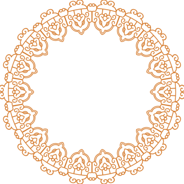 Geleneksel Çin iz sürme kalıbı sınır çerçevesi etrafında