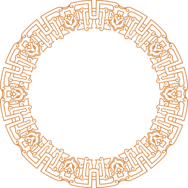 Geleneksel Çin iz sürme kalıbı sınır çerçevesi etrafında