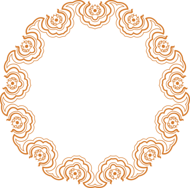 Geleneksel Çin iz sürme kalıbı sınır çerçevesi etrafında