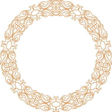 Geleneksel Çin iz sürme kalıbı sınır çerçevesi etrafında