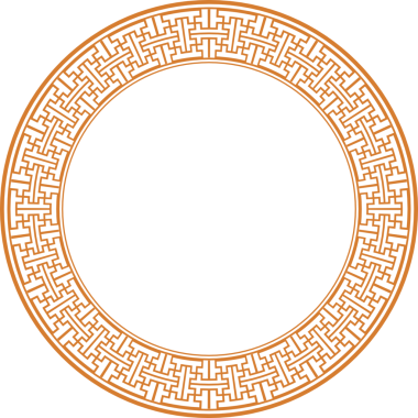 Geleneksel Çin iz sürme kalıbı sınır çerçevesi etrafında