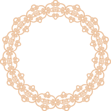 Geleneksel Çin iz sürme kalıbı sınır çerçevesi etrafında