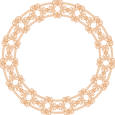 Geleneksel Çin iz sürme kalıbı sınır çerçevesi etrafında