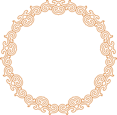 Geleneksel Çin iz sürme kalıbı sınır çerçevesi etrafında