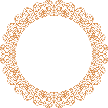 Geleneksel Çin iz sürme kalıbı sınır çerçevesi etrafında