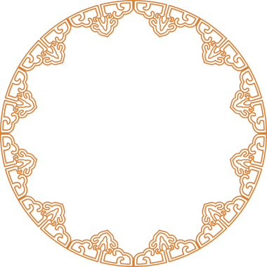 Geleneksel Çin iz sürme kalıbı sınır çerçevesi etrafında