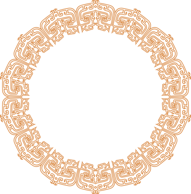 Geleneksel Çin iz sürme kalıbı sınır çerçevesi etrafında