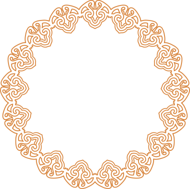 Geleneksel Çin iz sürme kalıbı sınır çerçevesi etrafında