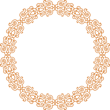 Geleneksel Çin iz sürme kalıbı sınır çerçevesi etrafında