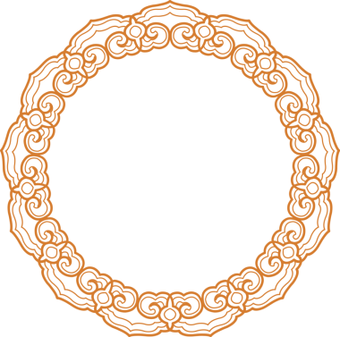 Geleneksel Çin iz sürme kalıbı sınır çerçevesi etrafında