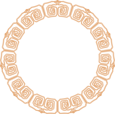 Geleneksel Çin iz sürme kalıbı sınır çerçevesi etrafında