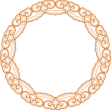 Geleneksel Çin iz sürme kalıbı sınır çerçevesi etrafında