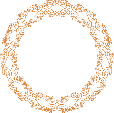 Geleneksel Çin iz sürme kalıbı sınır çerçevesi etrafında