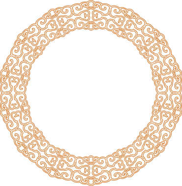 Geleneksel Çin iz sürme kalıbı sınır çerçevesi etrafında