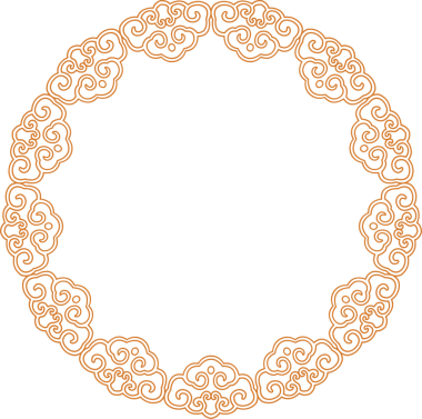 Geleneksel Çin iz sürme kalıbı sınır çerçevesi etrafında