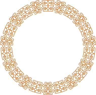 Geleneksel Çin iz sürme kalıbı sınır çerçevesi etrafında