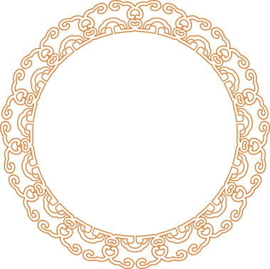 Geleneksel Çin iz sürme kalıbı sınır çerçevesi etrafında