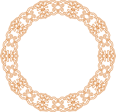 Geleneksel Çin iz sürme kalıbı sınır çerçevesi etrafında