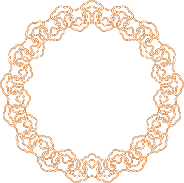 Geleneksel Çin iz sürme kalıbı sınır çerçevesi etrafında