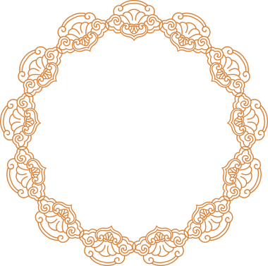 Geleneksel Çin iz sürme kalıbı sınır çerçevesi etrafında