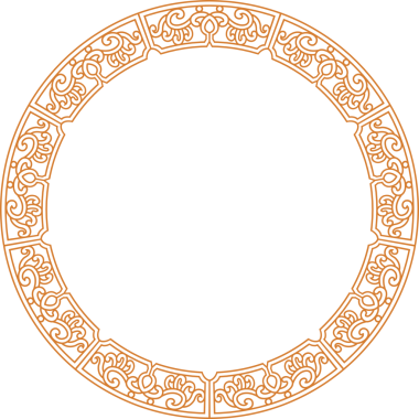 Geleneksel Çin iz sürme kalıbı sınır çerçevesi etrafında