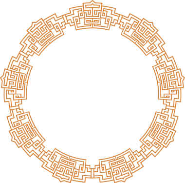 Geleneksel Çin iz sürme kalıbı sınır çerçevesi etrafında