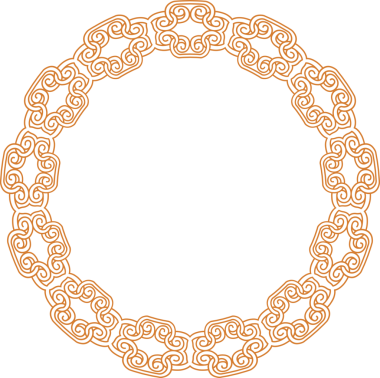 Geleneksel Çin iz sürme kalıbı sınır çerçevesi etrafında