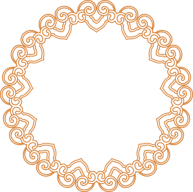 Geleneksel Çin iz sürme kalıbı sınır çerçevesi etrafında