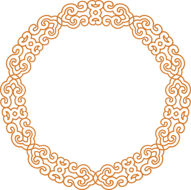 Geleneksel Çin iz sürme kalıbı sınır çerçevesi etrafında