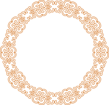 Geleneksel Çin iz sürme kalıbı sınır çerçevesi etrafında