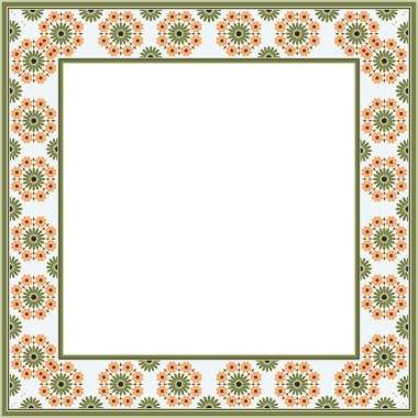 Eski model stil kare çerçeve retro botanik bahçe çiçeği