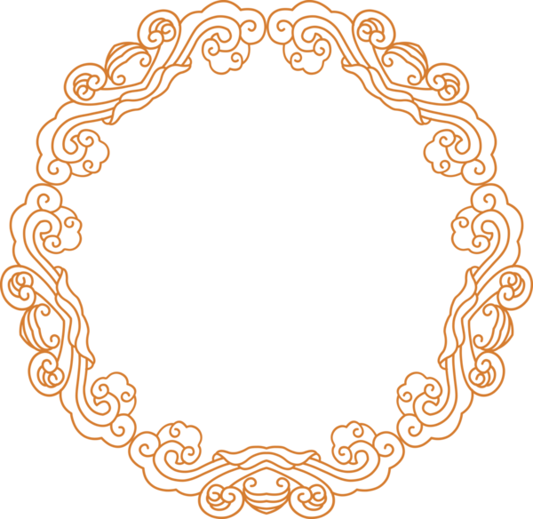 Geleneksel Çin iz sürme kalıbı sınır çerçevesi etrafında