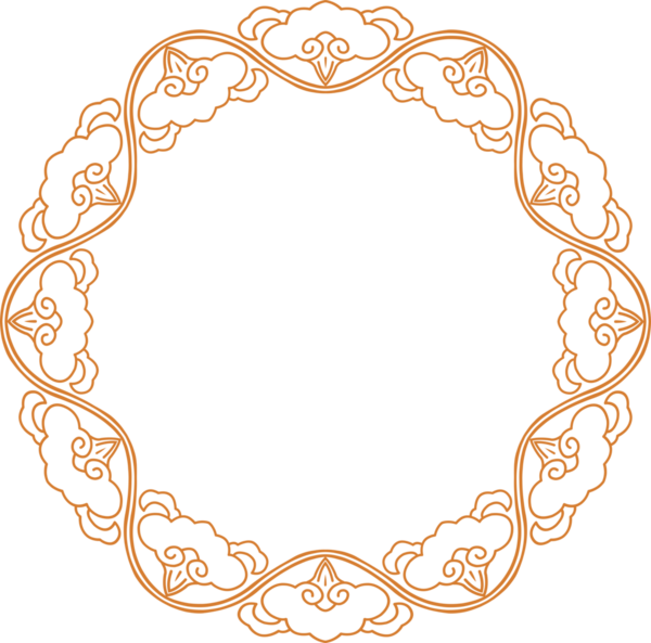 Geleneksel Çin iz sürme kalıbı sınır çerçevesi etrafında