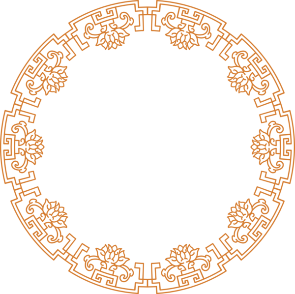 Geleneksel Çin iz sürme kalıbı sınır çerçevesi etrafında