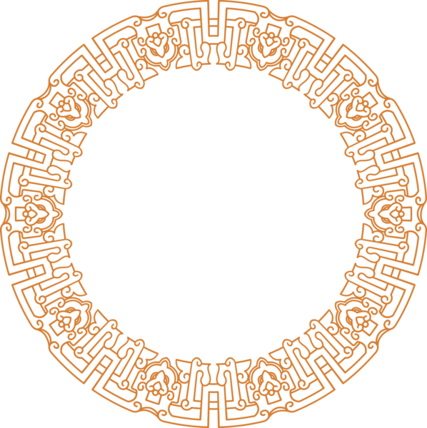 Geleneksel Çin iz sürme kalıbı sınır çerçevesi etrafında