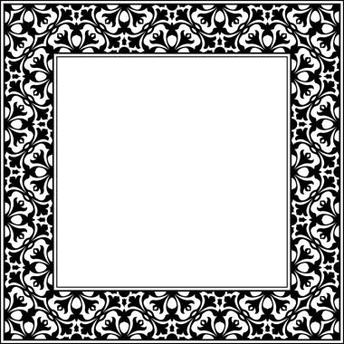 Eski botanik bahçesi eski model stil kare çerçeve