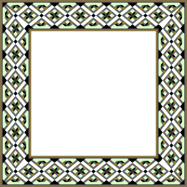 Eski model stil kare çerçeve geometri kare çapraz