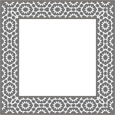 Eski model stil kare çerçeve çapraz yıldız çiçeği
