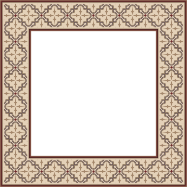 Eski model stil kare kare eğri çerçeve çizgisi